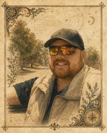 Illuminated manuscript portrait of Ruanne outdoors